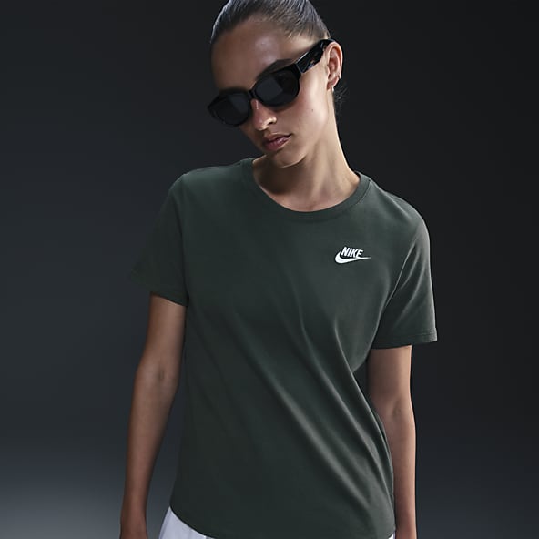 Green nike shirt women's store